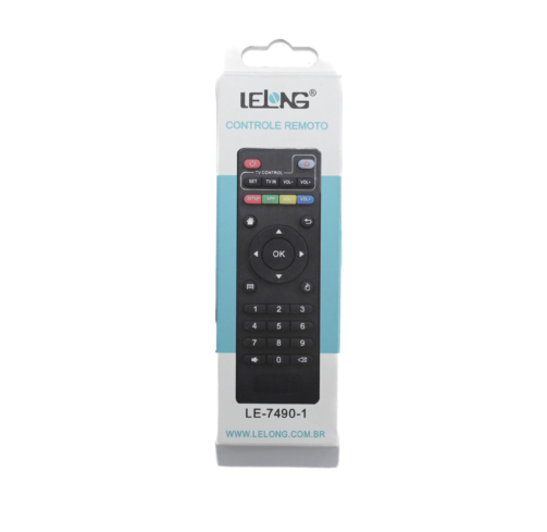 Controle Remoto Compativel Tv Smart Box 4k Universal Preto