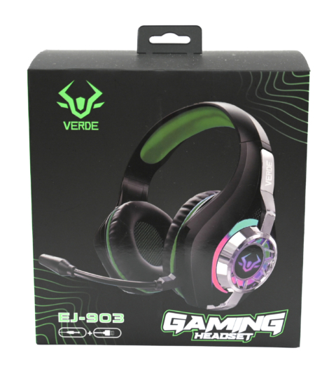 Fone De Ouvido Headset Gamer Ps4 Xbox One Camuflado Jogo Led Cor Verde