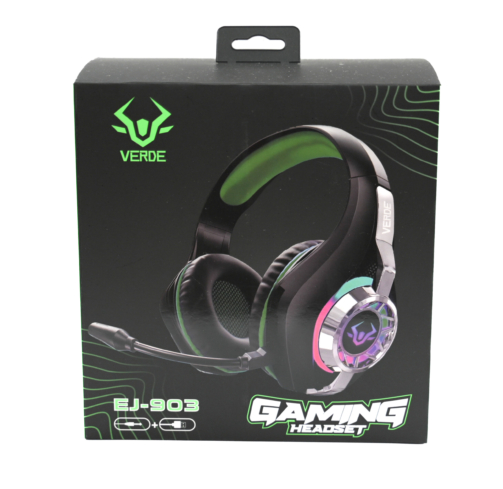 Fone De Ouvido Headset Gamer Ps4 Xbox One Camuflado Jogo Led Cor Verde